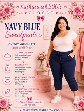 Navy Blue Sweatpants